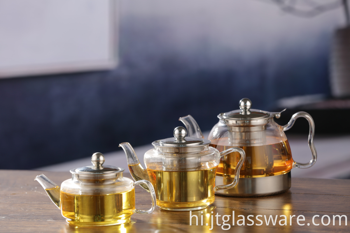 Creative Handle Glass Teapot